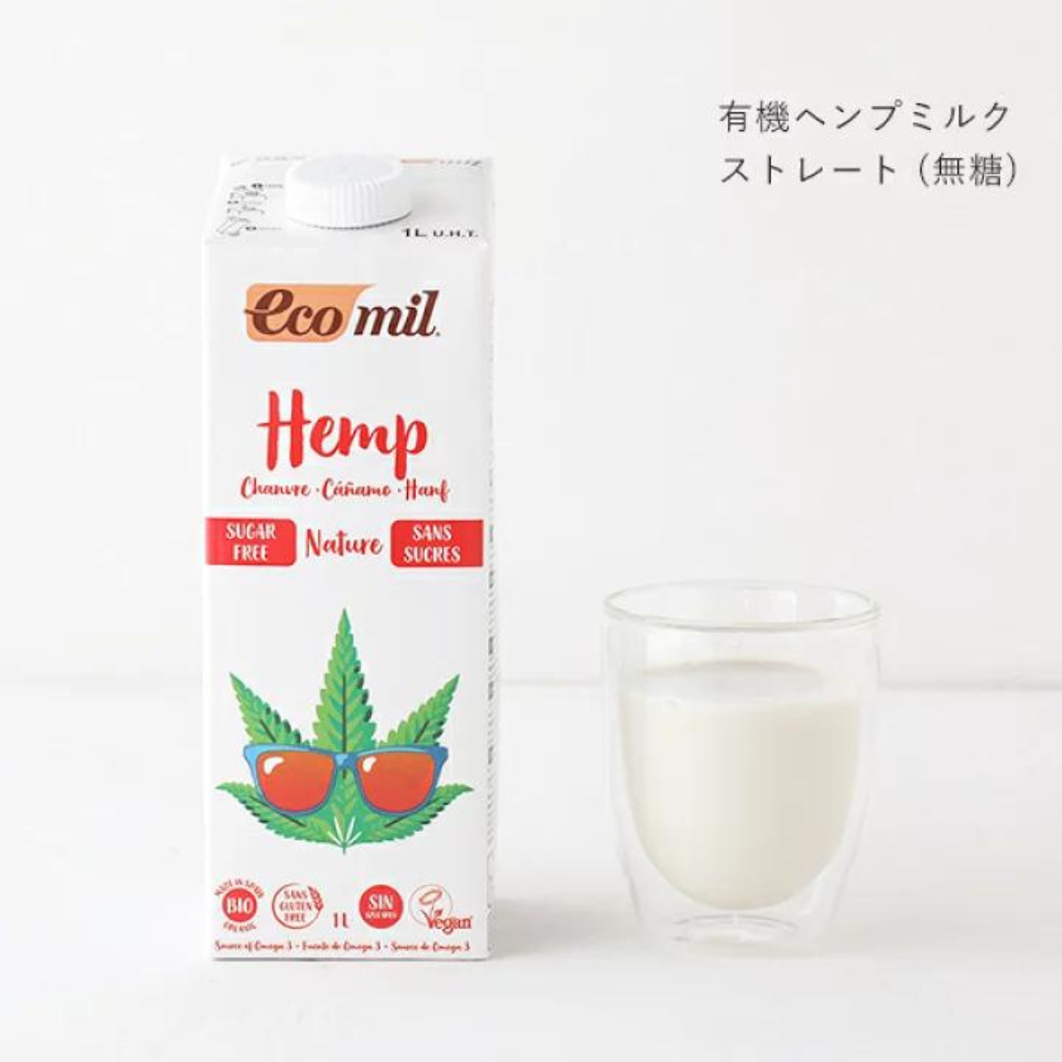 [eco mil] 有機ヘンプミルク 無糖タイプ 1000ml