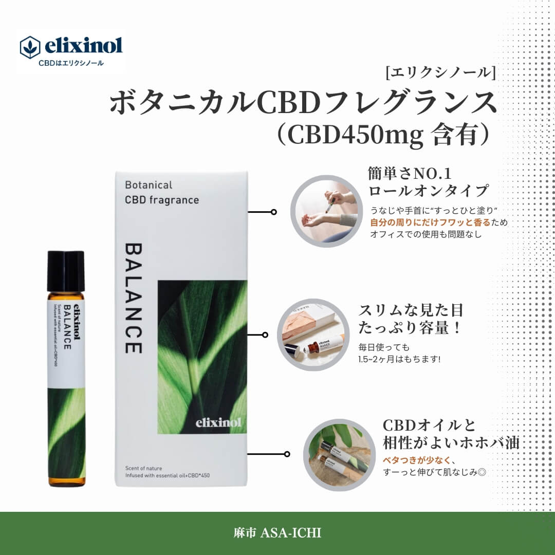 エリクシノール]ボタニカルCBDフレグランス[BALANCE]（CBD450mg 含有